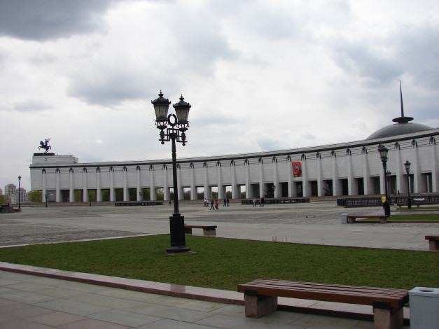 Обои картинки фото панорама, поклонной, горы, города, москва, россия