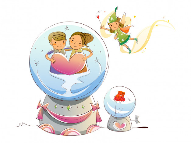 Обои картинки фото рисованные, дети