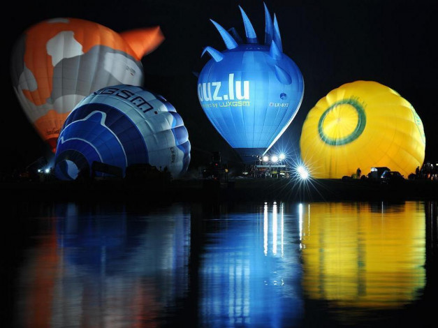 Обои картинки фото авиация, воздушные, шары