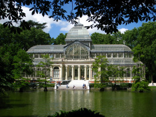 Картинка города мадрид испания palacio de cristal