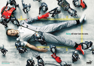 Картинка бренды puma михаэль шумахер комбинезон кроссовки