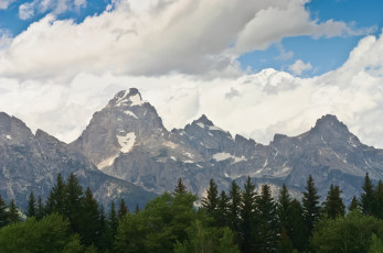 Картинка природа горы облака пейзаж небо деревья