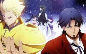 Картинка аниме fate zero цветок девочка меч дым попка