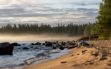 Картинка природа побережье озеро небо берег