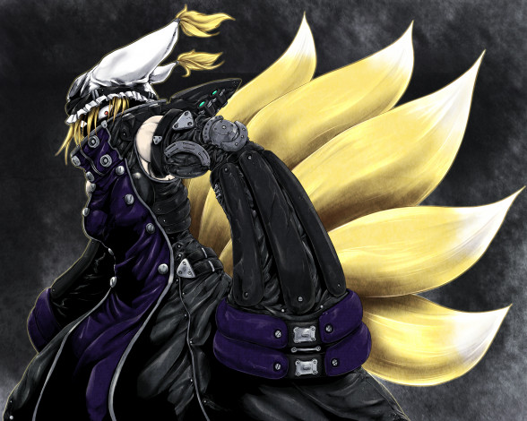 Обои картинки фото аниме, touhou, marko, yakumo, ran