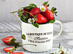 Картинка еда клубника +земляника кружка