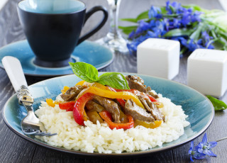 Картинка еда вторые+блюда овощи мясо рис