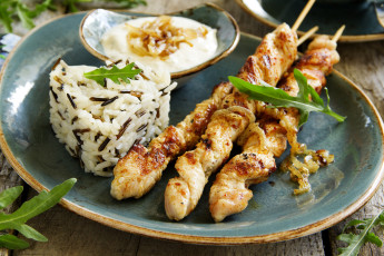 обоя еда, шашлык,  барбекю, рис