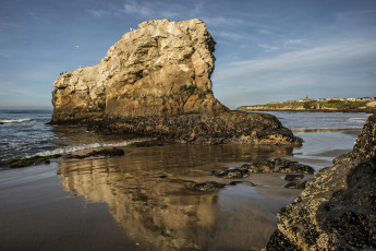 Картинка природа побережье горизонт скала пляж океан