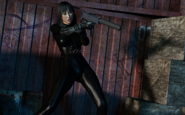 Картинка 3д+графика fantasy+ фантазия оружие девушка