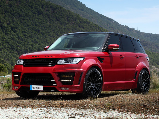 Обои картинки фото автомобили, range rover, clr, rs, красный, lumma, design