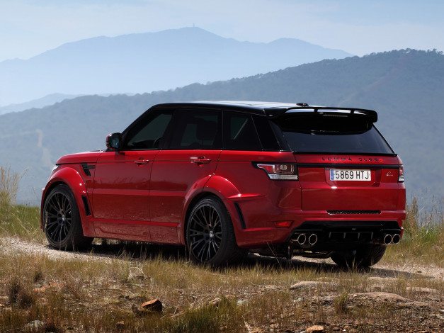 Обои картинки фото автомобили, range rover, красный, clr, rs, lumma, design