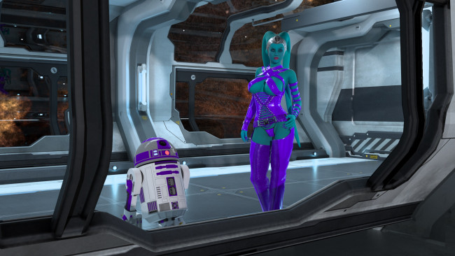 Обои картинки фото 3д графика, fantasy , фантазия, девушка, существо, космический, корабль, взгляд