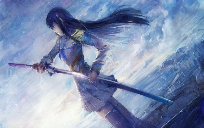 Обои картинки фото аниме, kill la kill, shouin, single, kill, la, kiryuuin, satsuki, art