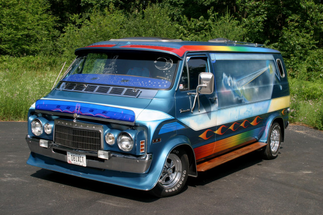 Обои картинки фото автомобили, custom van`s, dodge