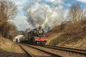 Картинка техника паровозы паровоз рельсы дорога железная