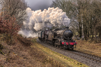 Картинка техника паровозы дорога железная паровоз рельсы