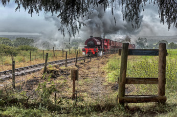 Картинка техника паровозы дорога железная рельсы паровоз