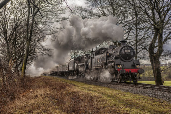 Картинка техника паровозы паровоз рельсы дорога железная