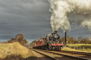 Картинка техника паровозы паровоз рельсы дорога железная