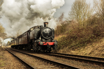 Картинка техника паровозы паровоз рельсы дорога железная