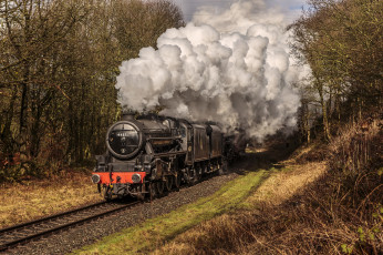 Картинка техника паровозы железная рельсы дорога паровоз
