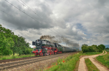 Картинка техника паровозы дорога рельсы паровоз железная