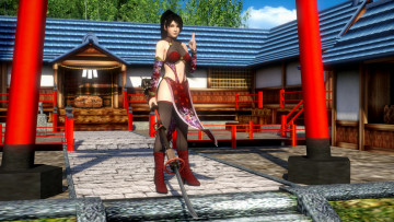 Картинка 3д+графика аниме+ anime фон оружие взгляд девушка