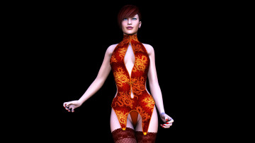 Картинка 3д+графика люди+ people фон взгляд девушка