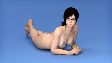 Картинка 3д+графика аниме+ anime девушка взгляд фон