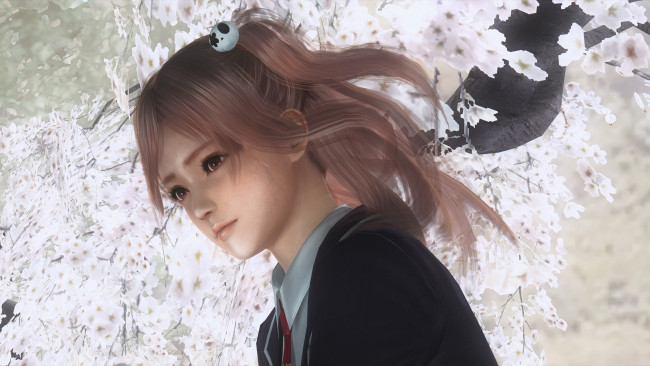 Обои картинки фото 3д графика, аниме , anime, взгляд, девушка, фон