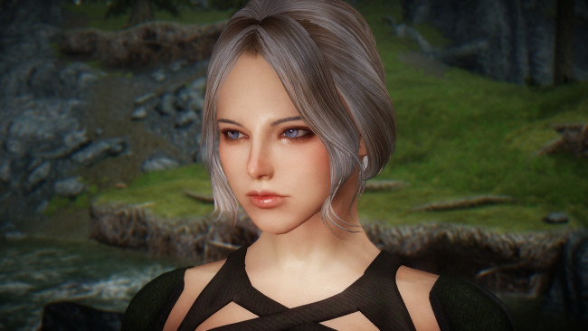 Обои картинки фото 3д графика, портрет , portraits, фон, взгляд, девушка