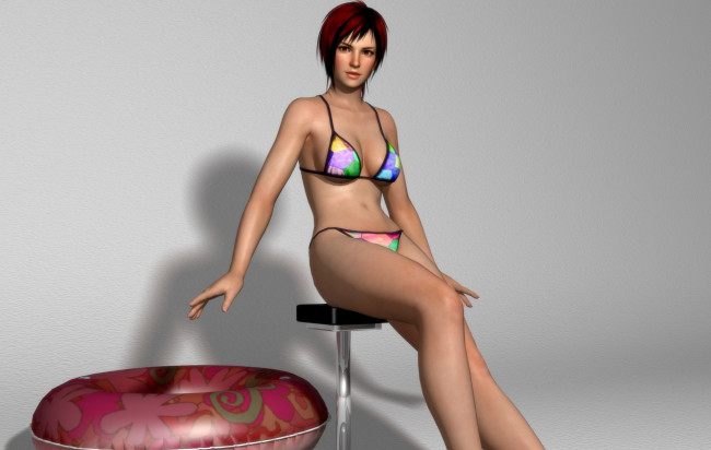 Обои картинки фото 3д графика, аниме , anime, взгляд, фон, девушка