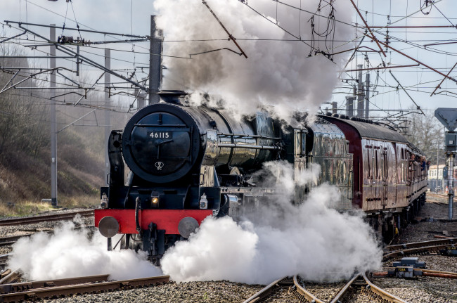 Обои картинки фото техника, паровозы, паровоз, рельсы, дорога, железная