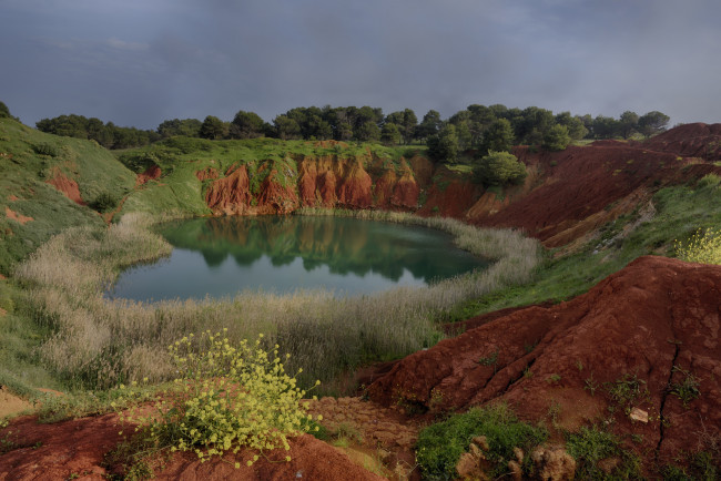 Обои картинки фото природа, реки, озера, лес, котловина