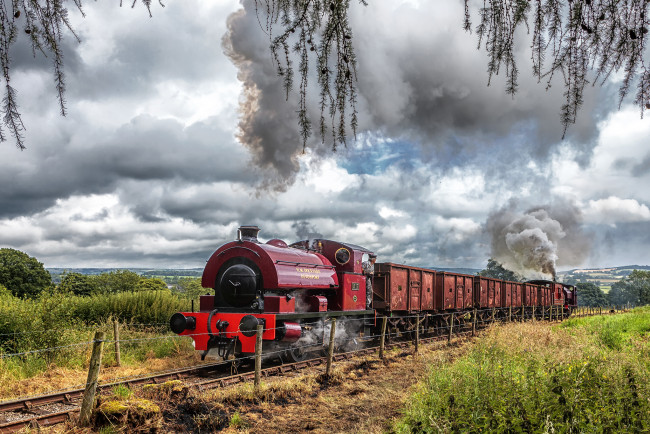 Обои картинки фото техника, паровозы, дорога, железная, паровоз, рельсы