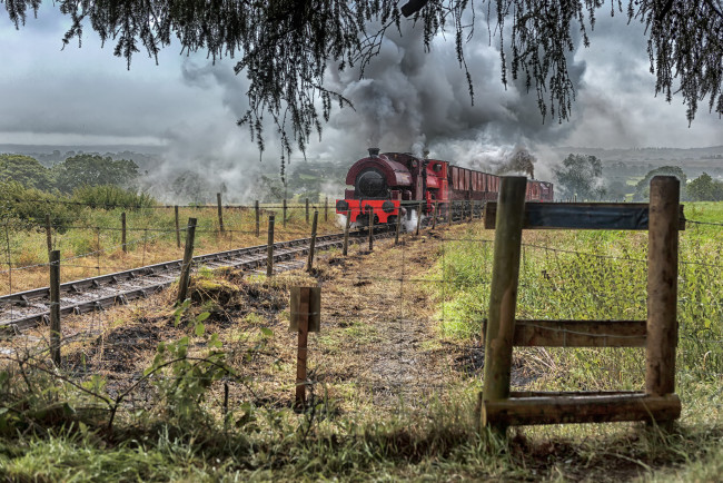 Обои картинки фото техника, паровозы, дорога, железная, рельсы, паровоз