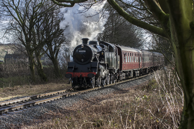 Обои картинки фото техника, паровозы, паровоз, рельсы, дорога, железная