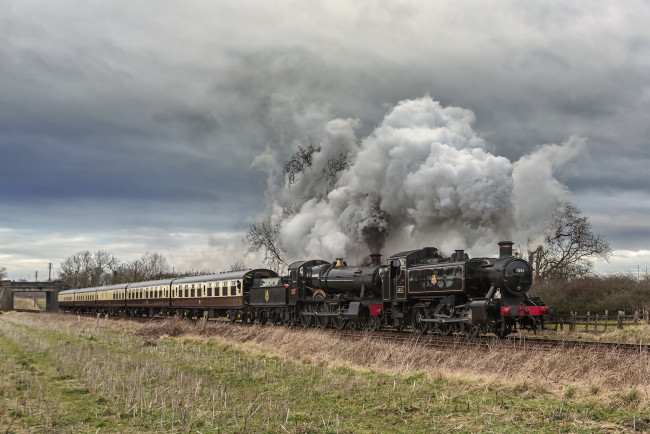 Обои картинки фото техника, паровозы, рельсы, дорога, железная, паровоз