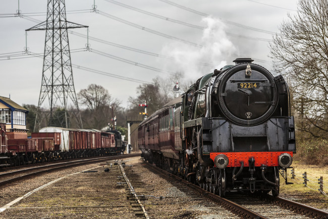 Обои картинки фото техника, паровозы, рельсы, дорога, железная, паровоз