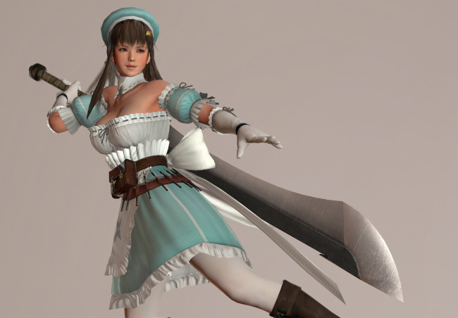 Обои картинки фото 3д графика, аниме , anime, оружие, девушка, фон, взгляд