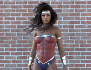 Картинка 3д+графика фантазия+ fantasy девушка взгляд фон