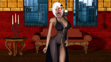 Картинка 3д+графика фантазия+ fantasy девушка взгляд фон