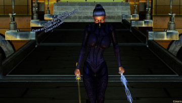 Картинка 3д+графика фантазия+ fantasy оружие фон взгляд девушка