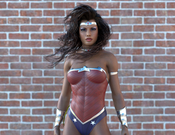 Обои картинки фото 3д графика, фантазия , fantasy, девушка, взгляд, фон