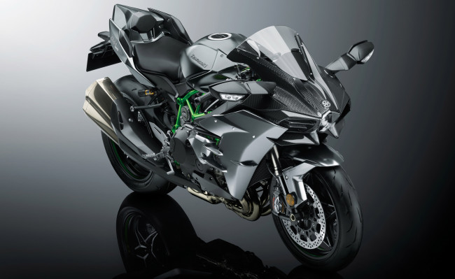 Обои картинки фото мотоциклы, kawasaki, ninja, h2