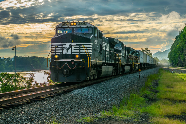 Обои картинки фото техника, поезда, состав, локомотив