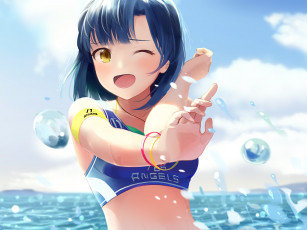 Картинка аниме idolm@ster фон взгляд девушка