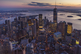 Картинка manhattan города нью-йорк+ сша простор