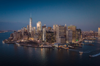 Картинка manhattan города нью-йорк+ сша простор